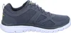 A side view of a gray athletic shoe with a white sole. Anteprima dell’immagine prodotto
