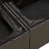 Design 10-tlg. Garten-Sofagarnitur mit Kissen Schwarz Poly Produktbild-Vorschau 6