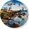 Wanduhr - Rund - Glasuhr - Leuchtturm Ufer Wolke Landschaft Produktbild-Vorschau 1