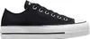 A studio shot of a black Converse Chuck Taylor All Star Lift Ox sneaker with a white platform sole. Anteprima dell’immagine prodotto