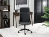 Fauteuil pivotant AURY - noir / noyer Voir les images du produit 2