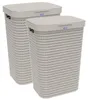 Rotho 2er-Set Wäschesammler 55 L Country  - Wäschekorb groß Produktbild-Vorschau 1