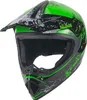 A green and black motocross helmet with a distressed graphic design. Anteprima dell’immagine prodotto