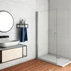 A modern bathroom with a sink, vanity, and shower enclosure. Produktbild-Vorschau