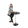Kondela Runder Bartisch Brany 2 New 60 - Schwarz / Chrom Produktbild-Vorschau 2