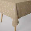 SCHÖNER LEBEN. Tischdecke Schneeflocken gold beige eckig Produktbild-Vorschau 1