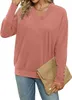 Übergroße Damen-Sweatshirts mit V-Ausschnitt und langen Produktbild-Vorschau 3