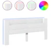 vidaXL LED-Kopfteil mit Ablagen Weiß 220x16,5x103,5 cm Produktbild-Vorschau 1