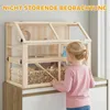 PawHut Hamsterkäfig aus Holz 3 Etagen Nagerkäfig mit Wippe Produktbild-Vorschau 7