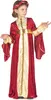 Costume da regina bambina medievale rosso-crema-oro - Anteprima dell’immagine prodotto 3
