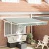 Tenda da sole estensibile vidaXL, verde e bianca, 300 x 250 Anteprima dell’immagine prodotto 2