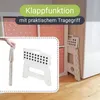 Klapphocker / Tritthocker, 29x22x22 cm, weiß-schwarz Produktbild-Vorschau 3