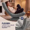 CASARIA Relaxsessel mit verstellbarer Rückenlehne Grau Produktbild-Vorschau 6