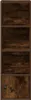 A tall, narrow bookshelf with a dark wood finish. Náhled obrázku produktu