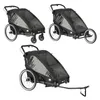 DERYAN Fahrradanhänger V2 – Kinderfahrradanhänger für 2 Produktbild-Vorschau 1