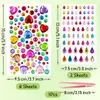 Strasssteine selbstklebend, 3500 Stück, 10 Bögen, 3-18 mm, bunt Anteprima dell’immagine prodotto