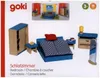 goki 51906 Puppenmöbel Schlafzimmer, blau/natur (1 Set) Produktbild-Vorschau 7