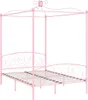 vidaXL Himmelbett-Gestell Rosa Metall 120 x 200 cm Produktbild-Vorschau 1