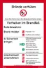 Brandschutzordnung (Teil A) Verhalten im Brandfall Folie Produktbild-Vorschau 1