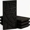 A stack of black acoustic panels with a geometric design. Produktbild-Vorschau