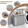 COSTWAY 115L cesto portabiancheria con coperchio, Anteprima dell’immagine prodotto 5