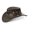 Country Luxus Western Cowboy Hut Reiten Leder Sonnenhut Produktbild-Vorschau 8