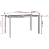 vidaXL Zahradní stůl černo-hnědý 123x60x74 cm z masivního Náhled obrázku produktu 4