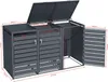 Mülltonnenbox Müllbox Mülltonnenverkleidung 3 Türen Box mit Produktbild-Vorschau 2