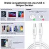 USB-C zu USB-C Kabel 60W 2m Weiß für Samsung, Huawei, Apple Produktbild-Vorschau 5