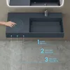 doporro Lavabo Bagno Sospeso Lavabo da Appoggio Anteprima dell’immagine prodotto 2