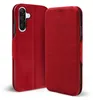 A red flip case for a smartphone is shown from two angles against a white background. Anteprima dell’immagine prodotto
