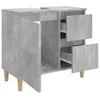 vidaXL Mobile da bagno grigio cemento 65x33x60 cm materiale Anteprima dell’immagine prodotto 6