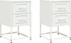 vidaXL Nachttische 2 Stk. Weiß 36x39x60,5 cm Stahl Produktbild-Vorschau 2