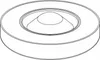 A 3D rendering of a circular filter insert with a raised dome in the center. Produktbild-Vorschau