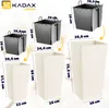 A diagram showing different sizes of KADAX garden planters with dimensions labeled. Podgląd zdjęcia produktu