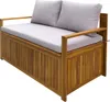 home24 Massive Gartenbank - Akazie Massiv / Polyester - Produktbild-Vorschau 5