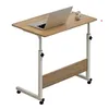 A portable, height-adjustable wooden work table with wheels. Produktbild-Vorschau