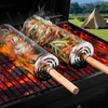 Set aus 2 Grillkörben mit Holzgriff - Mit Gabel - Produktbild-Vorschau 1