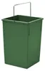 A green rectangular bin with a metal handle. Podgląd zdjęcia produktu