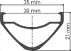 DT Swiss HR EX 1700 Spline DB 29"/30mm Alu,sw,IS Produktbild-Vorschau 2