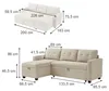 Sofa L-Form Vitalispa Campina Beige 226 x 163 cm mit Produktbild-Vorschau 7