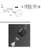 Diagrams showing assembly and electrical connection of a light fixture. Produktbild-Vorschau