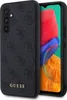 A smartphone case with a patterned design and the Guess logo is shown next to a smartphone. Produktbild-Vorschau