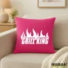 Huuraa Kissenbezug Grill King Flammen 40x40cm Fuchsia Produktbild-Vorschau 2