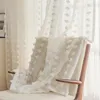 Vorhang Voile Weiß Boho mit Pompom Halbtransparent Vorhänge Produktbild-Vorschau 8