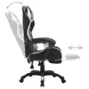vidaXL Gaming-Stuhl mit RGB LED-Leuchten Weiß und Schwarz Produktbild-Vorschau 3