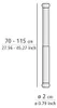 WENKO Teleskop Dusche Stange Vorhangs Klemmen Bad 70-115 cm Produktbild-Vorschau 5