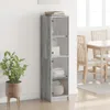 vidaXL Highboard mit Glastüren Grau Sonoma 35x37x142 cm Produktbild-Vorschau 3