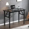 Składane biurko komputerowe 80x40x75cm czarne E1 drewno Podgląd zdjęcia produktu 1