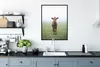 MuchoWow® MuchoWow® Gerahmtes Poster Kuh - Nebel - Gras Produktbild-Vorschau 3